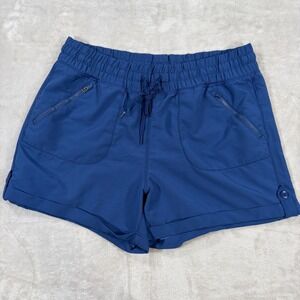 Tangerine Womens Blue Athletic Shorts Elastic Drawstring Size L